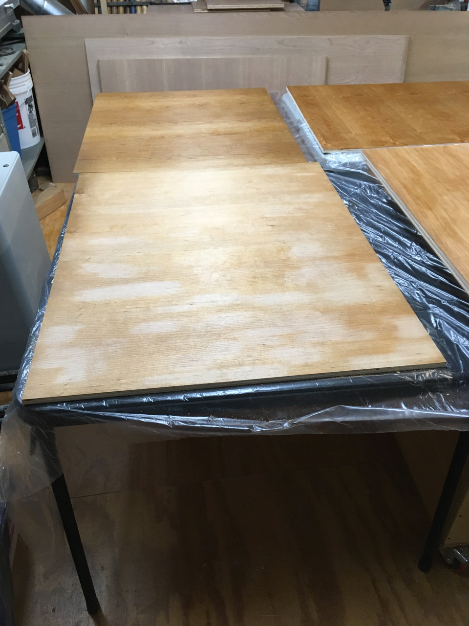 panel with blotching sanded out